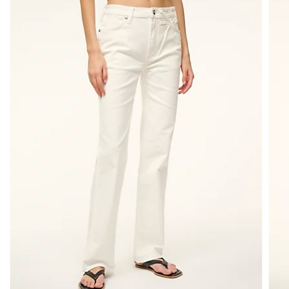 WRANGLER + STAUD THE STRAIGHT CUT JEAN IN WHITE